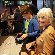 Seniors and children coding