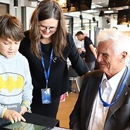 Seniors and children coding
