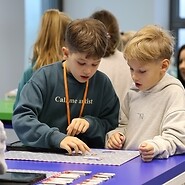 The children are learning coding