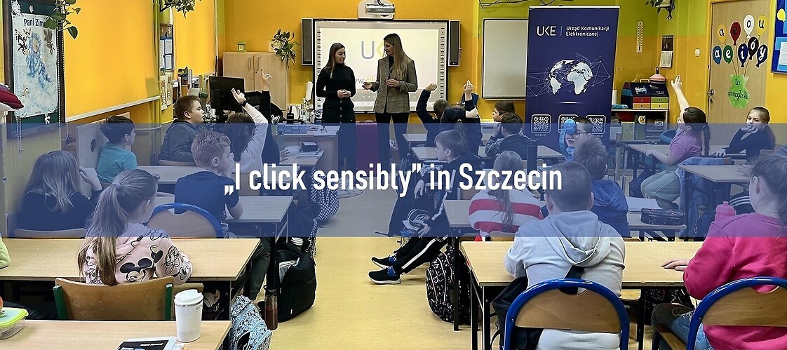 I click sensibly workshop at Gen. Józef Bem Primary School No. 18 in Szczecin.