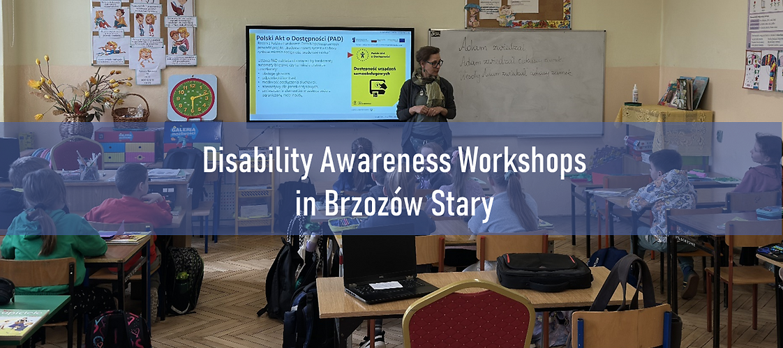 Classroom during the “Disability Awareness” workshops in Brzozów Stary.