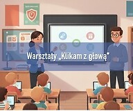 2 osoby prowadzą warsztaty w klasie z dziećmi